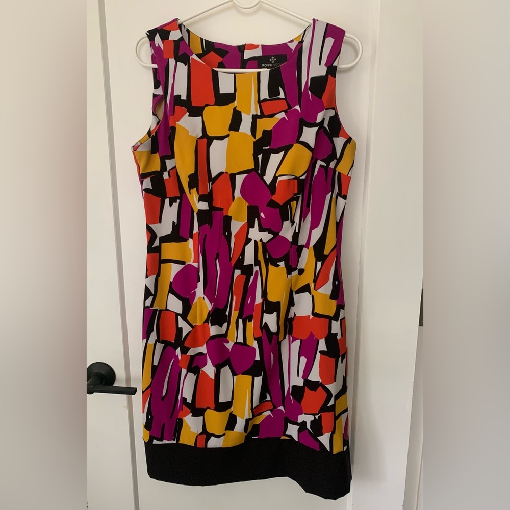 Ronni Nicole Multicolor Abstract Dress,  size 10, EUC